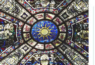 Stained glass dome window at the Missouri State Capitol